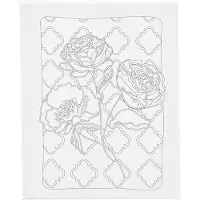 Creativ Company Malleinwand mit Druck, Rosen, D: 1,6 cm, Größe 24x30 cm, 360 g, 1 Stück
