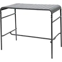 Sweeek - Garten-Hochtisch aus Stahl 4 Personen 120 x 70cm x 95 cm - Anthrazit