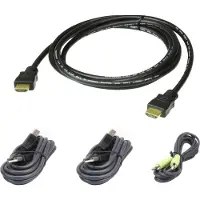Aten 1,8 M USB HDMI Secure KVM Kabel-Set, 1,8 m, HDMI, Schwarz, USB Type-A/3.5mm/HDMI, USB Type-B/3.5mm/HDMI, Männlich