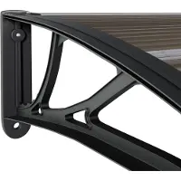 vidaXL Türvordach Schwarz 350 x 100 cm Polycarbonat