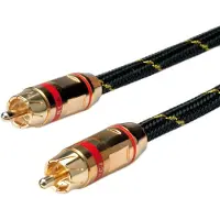 Roline GOLD Cinch-Verbindungskabel simplex Stecker / Stecker, Rot 2,5m