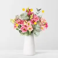 Pflanzen-Kölle Rosa Schnittblumen-Mix mit Lisianthus & Craspedia