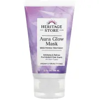 Heritage Store Aura Glow Gesichtsmaske Aufhebung und Raffinerierung Behandlung Alle Hauttypen Peeling Gelmaske mit AHA & Fruchtsure Hyaluronsur