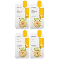 Mediheal Beste koreanische Tuchmaske ? Vita Essential Face Mask, 4 Blatt, Vitaminmaske fur alle Hauttypen, glattend, straffend, tonisierend, aufh