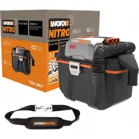 WORX Akku Nass-/Trockensauger - WX031.9 - mobil und handlich - 20V - mit Fugendüse und Breitstrahldüse - ohne Akku und Ladegerät, Schwarz/Orange