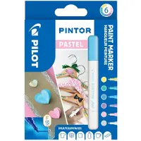 Pilot - Pintor Marker Fine Pastel Mix 6 Farben (feine Spitze)