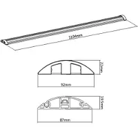 Roline Kabel-Brücke, Aluminium, 92 x 22 mm, silberfarben, 1,1 m