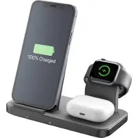Cellularline TRIO WIRELESS CHARGER, Drinnen, AC, Kabelloses Aufladen, 1,6 m, Schwarz