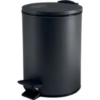 Spirella Treteimer Cannes - schwarz - 5 Liter - Metall - 20x27 cm - soft-close