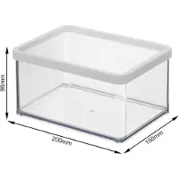Rotho Vorratsdose mit Deckel Loft 2,25 L - Aufbewahrungsbox mit Silikondichtungsring - Frischhaltedose 20,0 x 15,0 x 9,6 cm - Vorratsbehälter Dose