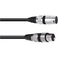 Omnitronic 3022050N, XLR (3-pin), Männlich, XLR (3-pin), Weiblich, 5 m, Schwarz
