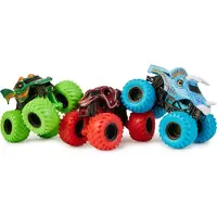 Monster Jam , 3er-Pack „Charged Beasts“ (mit den Trucks Dragon, Octon8er und Ice Dragon), coole Trucks im Maßstab 1:64 (Spritzguss), Monstertruck, 3 Jahr(e), Mehrfarbig
