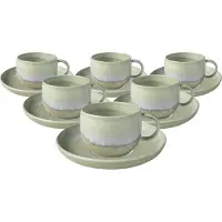 Like. by Villeroy & Boch Perlemor Alga Kaffeetassen mit Untertassen