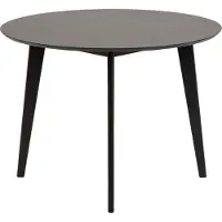 Actona Roxby, Rundform, Fester Tisch, Schwarz, Gummibaumholz, 4 Bein(e), Schwarz