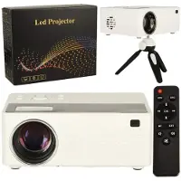 Pricenet Tragbarer Kinderprojektor LED TFT LCD 16:9 1920x1080 USB 20W weiß