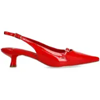 Manfield Rote Slingbackpumps aus Lackleder | Größe 42
