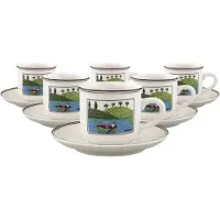 Villeroy & Boch Design Naif Espressotasse mit Untertasse 100 ml 6er Set