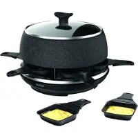 Tefal Cheese'N'Co Raclette-Grill & Fondue RE12C8, 6 Person(en), Thermoplast, Schwarz, Rund, 1,1 m, 850 W
