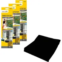 SCHELLENBERG 3er Pack 50325 Fliegengitter Maxi für große Fenster, Insektenschutz und Mückenschutz, anthrazit, 150 x 300 cm
