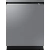 Samsung 14 Maßgedecke, 60 cm, DW7700B, Unterbau Geschirrspüler mit WaterJet Clean, Unterbau, Standardgröße (60 cm), Silber, Berührung, 1,5 m, 1,55 m