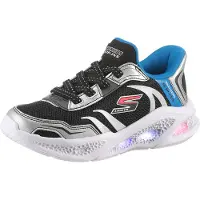 SKECHERS Meteor-Lights Brisk-Beams Silber SLBK Größe EU 31