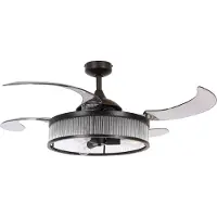 Beacon Lighting Schwarzer Deckenventilator Fanway Corbelle Ø 122cm