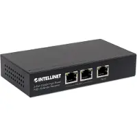 Intellinet 2-Port Gigabit High-Power PoE+ Extender, IEEE 802.3at/af PoE+/PoE, verlängert die Reichweite einer PoE-Verbindung um zusätzliche 100 Meter, 2 PSE-Ports, Metall