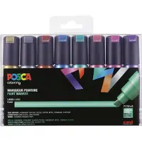 Posca Pigmentmarker PC-8K, 8er Box, farbig sortiert