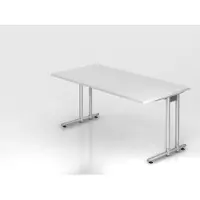 Hjh OFFICE PRO NANO 16 S - 160 x 80 Weiß/Silber