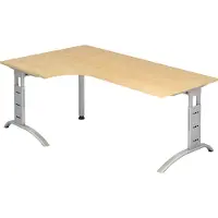 Hjh OFFICE PRO FARO 82 S - 200 x 120 Ahorn/Silber höhenverstellbar