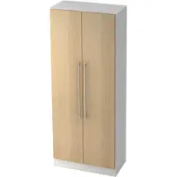 Hjh OFFICE PRO SIGNA G 7100 RE - 5 OH Weiß/Eiche Schrank Relinggriff Kunststoff