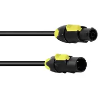 PSSO TRUE Str?m Forl?ngerkabel [1x PowerCon-tilslutning - 1x PowerCon-stik] 10.00 m Sort, Gul