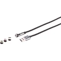 Shiverpeaks S/CONN maximum connectivity Universal--USB-A Magnetkabel, 3in1, 540°, 7-Pin, weiß, 1,0m (14-19010)