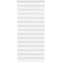 vidaXL Doppelrollo Weiß 100x200 cm Stoffbreite 95,9 cm Polyester