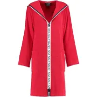 Cawö Bademantel 3101 Uni Reißverschluss Rot Damen-XS