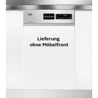 Beko BDSS28040XQ, Halb integriert, Single (45 cm breit), Edelstahl, Weiß, Berührung, LCD