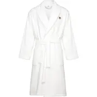 Gant Unisex Bademantel - ARCHIVE SHIELD TERRY ROBE, Schalkragen, Frottee, Bio-Baumwolle Weiß S