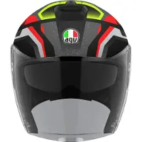 AGV Irides Zurigo Schwarz Rot Gelb Jethelm Größe M