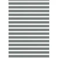 vidaXL Doppelrollo Dunkelgrau 165x200 cm Stoffbreite 160,9 cm Polyester