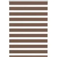 vidaXL Doppelrollo Braun 110x100 cm Stoffbreite 105,9 cm Polyester