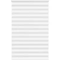 vidaXL Doppelrollo Weiß 150x200 cm Stoffbreite 145,9 cm Polyester