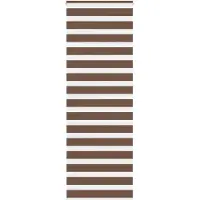 vidaXL Doppelrollo Braun 80x230 cm Stoffbreite 75,9 cm Polyester