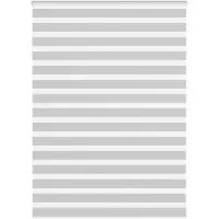 vidaXL Doppelrollo Hellgrau 165x200 cm Stoffbreite 160,9 cm Polyester