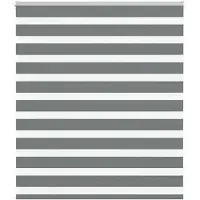 vidaXL Doppelrollo Dunkelgrau 125x100 cm Stoffbreite 120,9 cm Polyester