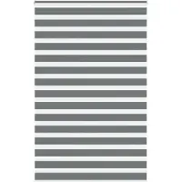 vidaXL Doppelrollo Dunkelgrau 150x230 cm Stoffbreite 145,9 cm Polyester