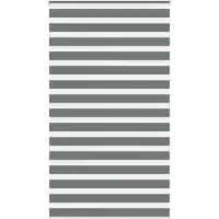 vidaXL Doppelrollo Dunkelgrau 125x200 cm Stoffbreite 120,9 cm Polyester