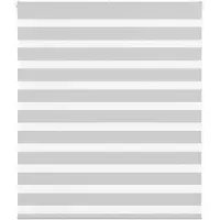 vidaXL Doppelrollo Hellgrau 125x150 cm Stoffbreite 120,9 cm Polyester