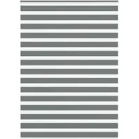 vidaXL Doppelrollo Dunkelgrau 165x230 cm Stoffbreite 160,9 cm Polyester