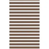 vidaXL Doppelrollo Braun 140x200 cm Stoffbreite 135,9 cm Polyester