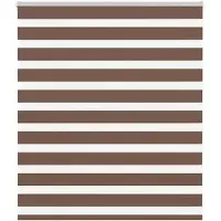 vidaXL Doppelrollo Braun 125x100 cm Stoffbreite 120,9 cm Polyester